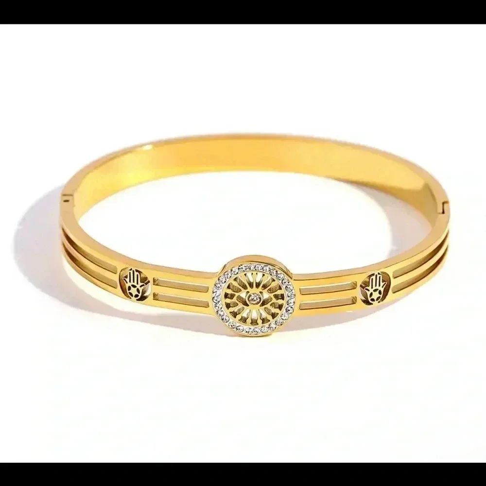 Evil Eye Stainless Steel Bracelet Bangle 🪬🧿